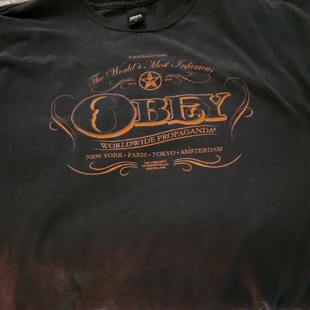 Obey Black Graphic T-Shirt